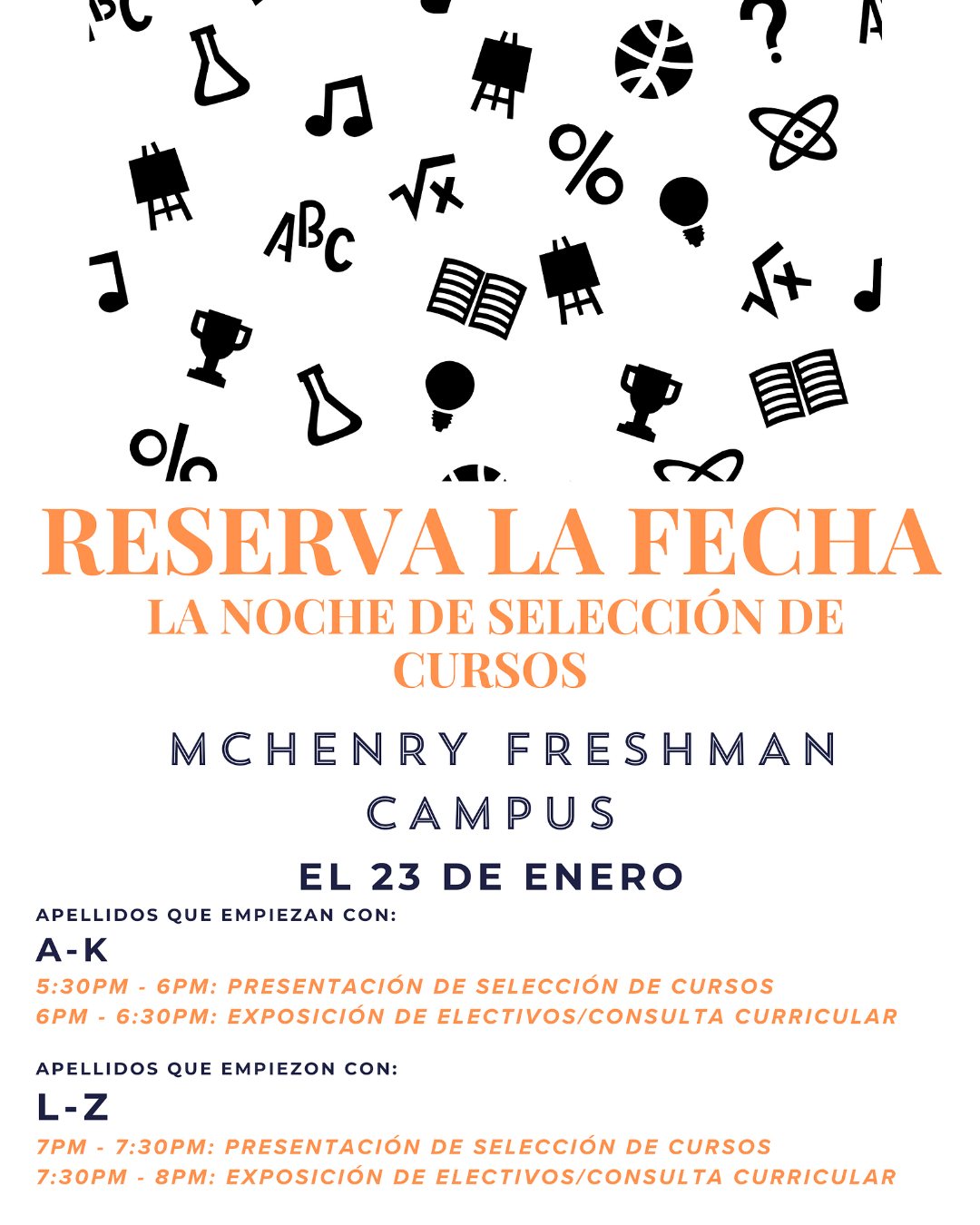 Course Selection Night Spanish